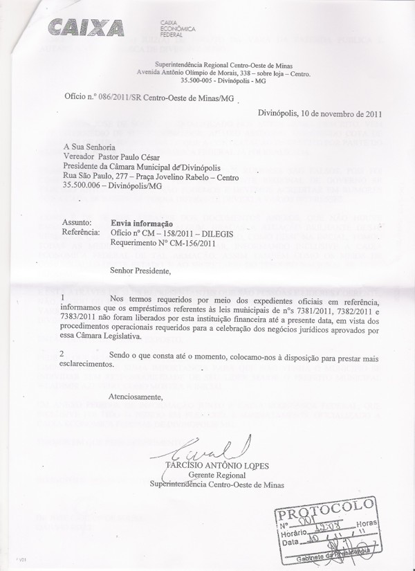 oficio cef